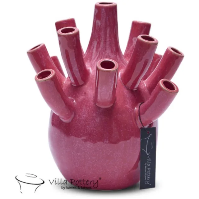 Villa Pottery Vaas - Villa Pottery - Woondecoratie - Keramiek - Decoratie - Voorjaarscollectie - Waterdicht - Pinokkio 1_3 Framboise Roze