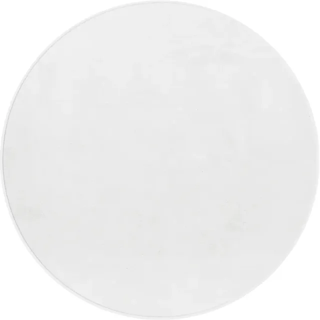 Dutch XXL Rond Wasbaar Vloerkleed | Tapijt | Pouffy | Uni | Wit | 200x200 cm