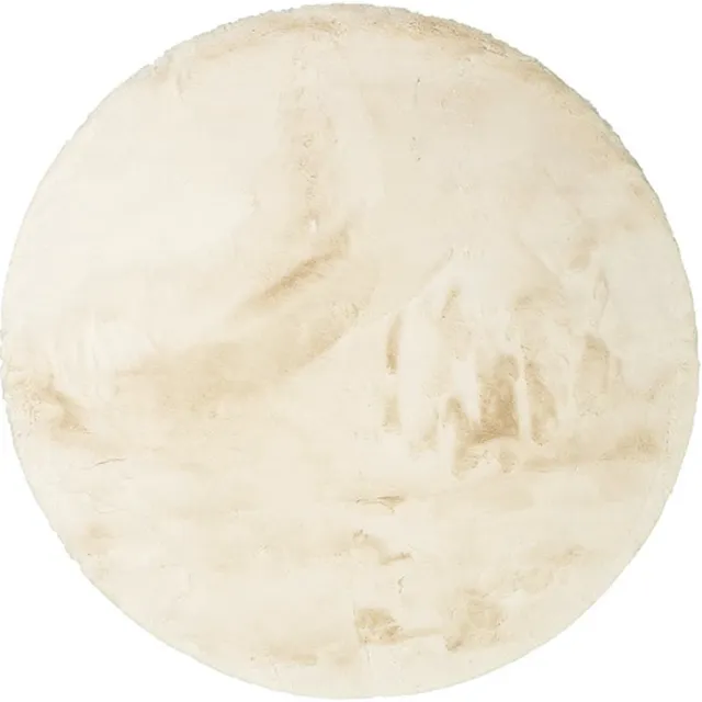 NATURL. Rond Hoogpolig vloerkleed - Comfy Supreme Creme - Ø 120cm Crème