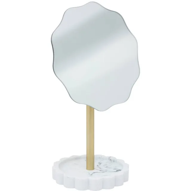 5 Five Simply Smart MARBY-tafelmodel spiegel met marmereffect Blanc