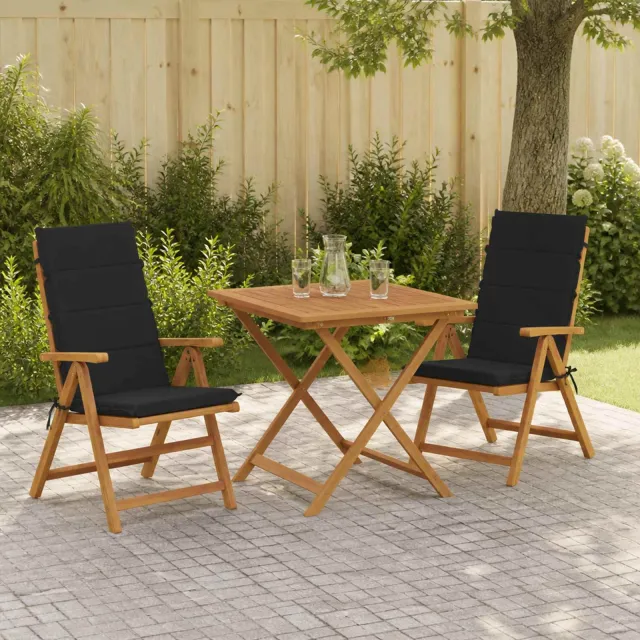 vidaXL Kussen voor stoel met hoge rug GEMERT 2 st 100% Polyester Zwart