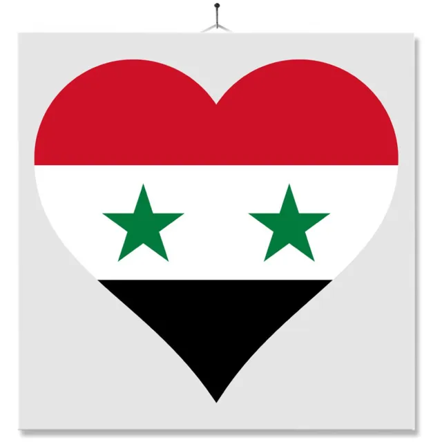 MC Living Tegel Met Opdruk | Hart | Vlag | Syrie Multi-Color