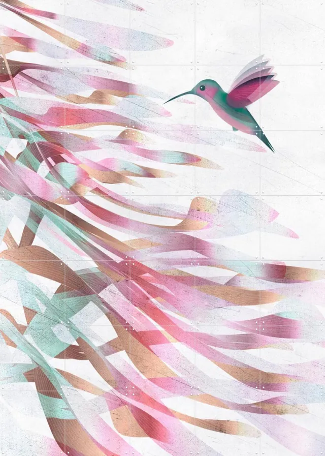 IXXI Sweet Freedom, Angelo Cerantola - 100 x 140 cm - Grote wanddecoratie en posters - Grafisch Ontwerp, Digitale Kunst, Abstract, Illustraties Roze / Lichte tinten