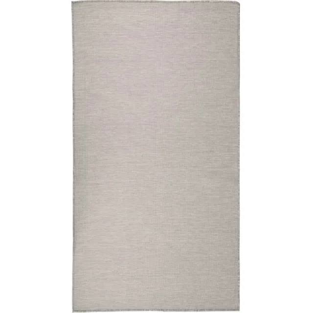 vidaXL Buitenkleed platgeweven 80x150 cm lichtgrijs grijs