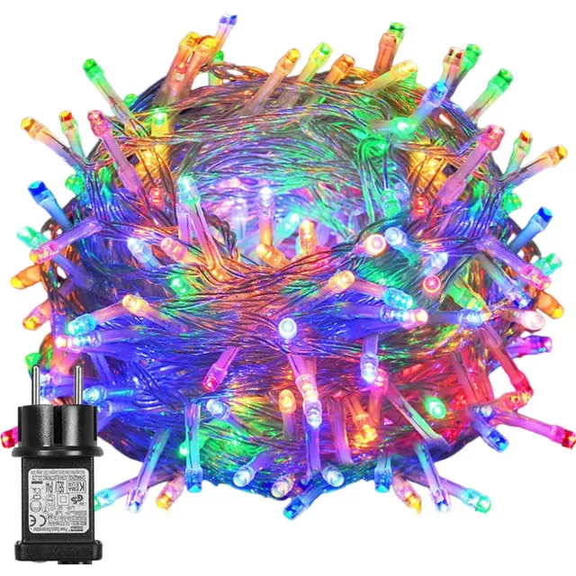 MUPOO Multicolor Kerstverlichting Buiten - 30 m 300 LED's - 8 modi - IP44 Waterdicht - met Timer en Geheugenfunctie - Ideaal voor Binnen en Buiten - Perfect voor Kerstdecoratie - Kerstversiering