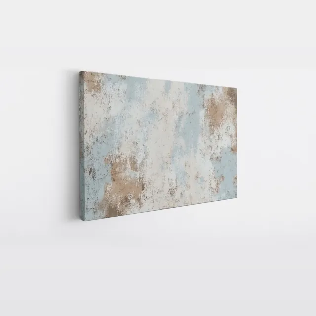 Saammp Canvas Schilderij - Blauwe wanddecoratie- Abstract - Blokken - 40x30 - Foto op canvas - Wanddecoratie - Muurdecoratie Woonkamer - Kantoor Decoratie Multicolor