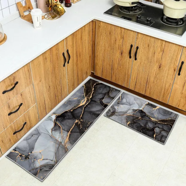 Ibenzoa Functionele Antislip Keukentapijten Set met Waterdichte en Onderhoudsvriendelijke Eigenschappen kleurjik