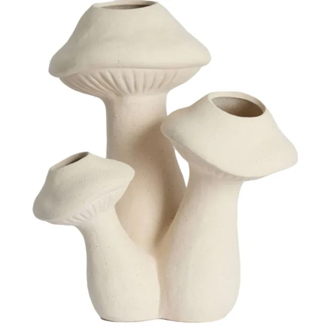 Light & Living Vaas Mushroom Keramiek matt cream