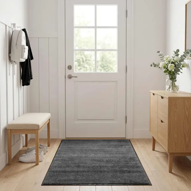 vidaXL Deurmat Lichtgrijs 120 x 90 cm 100% Polyamide