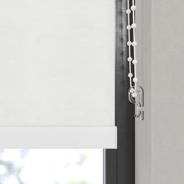 Dutchblinds Rolgordijn - verduisterend - Wit - 115x190cm - Raamdecoratie op maat