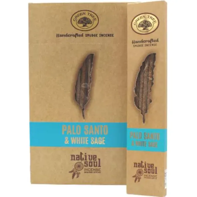 Native Soul Palo Santo White Sage - Smudge - Wierook - Green Tree - doos 12 stuks