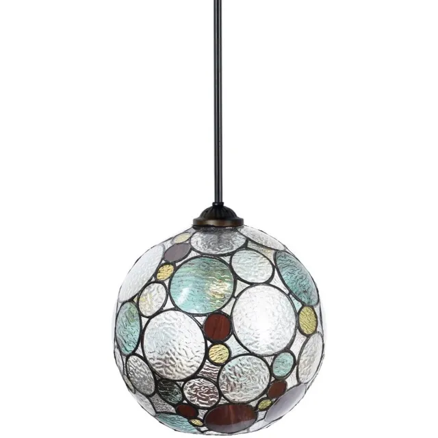 Coloured by Art Tiffany Pendant Endless - Art Deco Trade Petrol