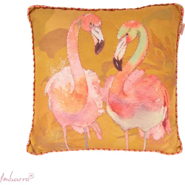 Imbarro Kussen - Sierkussen - Flamingo's - Binnen kussen - Buitenkussen - P.E.T. - 50x50cm Lime Groen