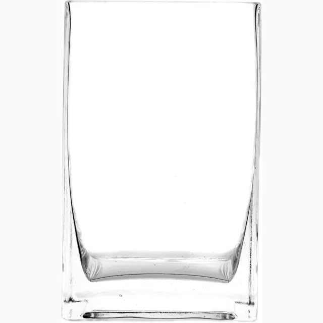Imperatoris Glazen Vazen / Glazen Flessen – Mini Decoratieve Vaas Flesjes – Helder Glas – Inclusief Strik – 8 x 8 x 20 cm – Transparant