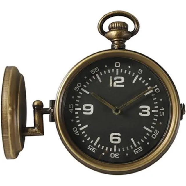 Hi-point Wandklok Rondal 9,5 X 30 X 28 Cm Staal Goud