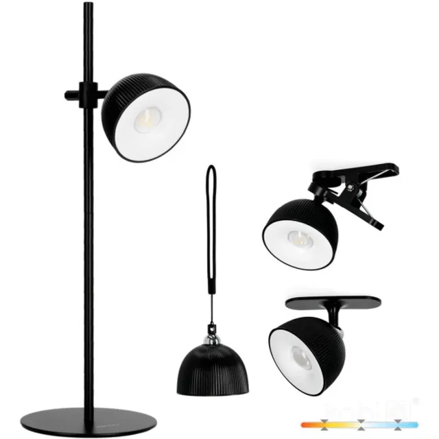 Laitica LED Orbi 2,5W 4in1 Bureaulamp magnetisch Zwart - CCT Lichtkleur instelbaar | Incl. Klem, plafondmontage, koort