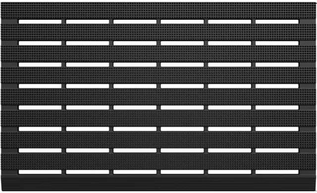 Molisan Buiten Deurmat 61x91 cm – Zwart – TPE – Anti-Slip – Weerbestendig – Sterke Schrapfunctie – 3.7 kg