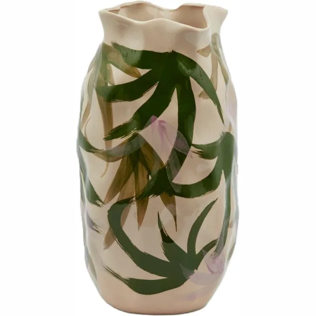 EDG - Enzo De Gasperi EDG - Vaas- Glas - groen - D24 x H45 cm Crème