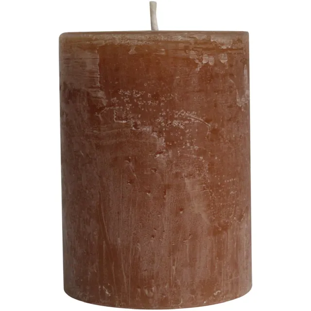 PTMD Kaars Rustic Outdoor - Bruin - 15x15x20cm