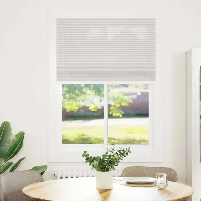 vidaXL Plissé rolgordijn 90x100 cm stofbreedte 89,4 cm polyester Grijs