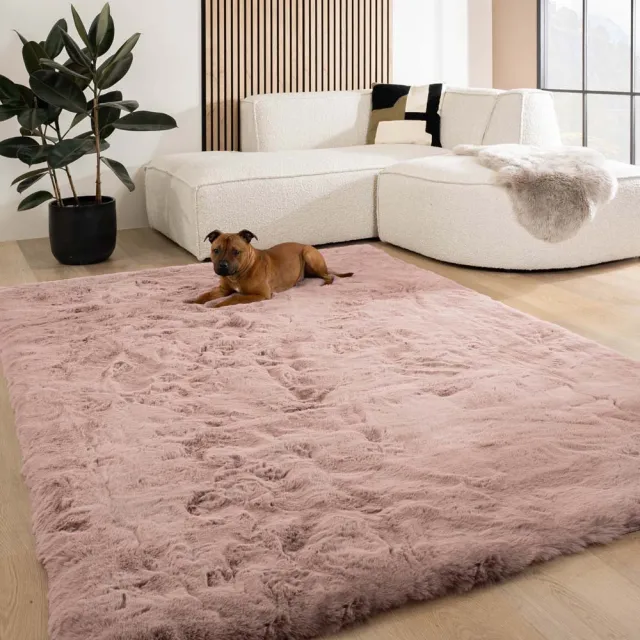 Tapeso Fluffy vloerkleed - Comfy Deluxe roze 70x140