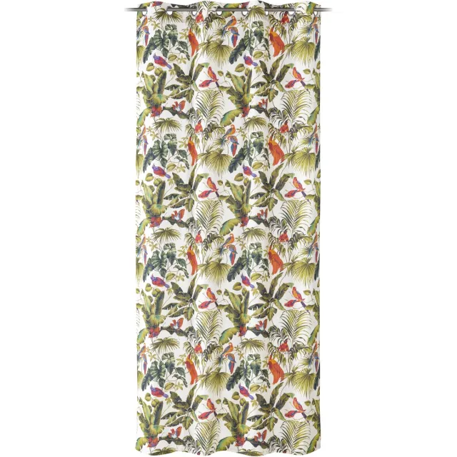 Elbersdrucke Gordijn met oogjes Jungle 255x140 cm veelkleurig RotBuntCremeGrünOliv