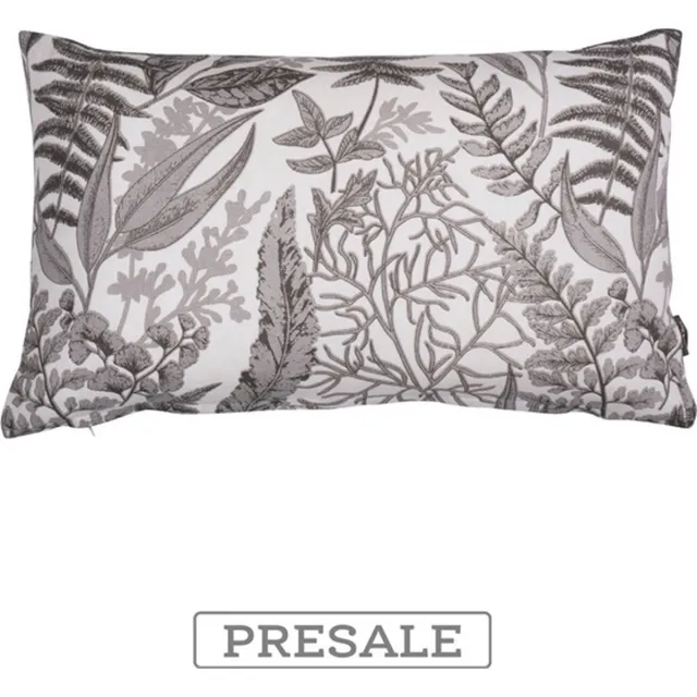 Linen & More Fern Print Off Wit Kussen | 30 X 50 | Sierkussen Voor Woonkamer Of Slaapkamer