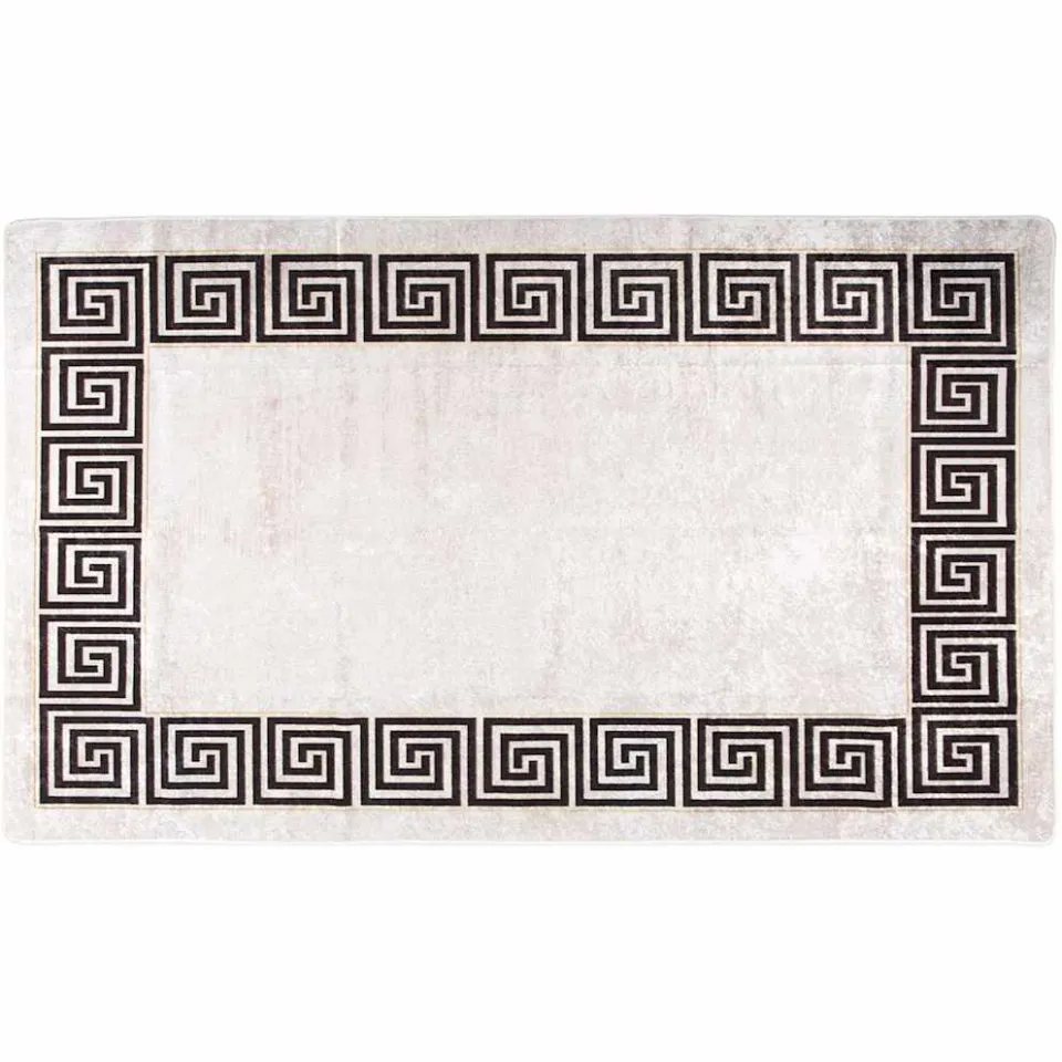 vidaXL Vloerkleed wasbaar 120x180 cm lichtbeige beige