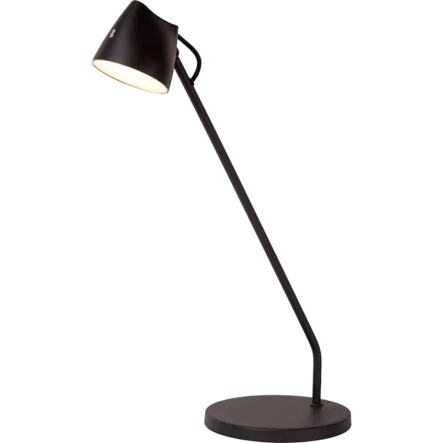 Lucide MILNE - Bureaulamp - LED Dimbaar - 1x8W 2700K - Zwart