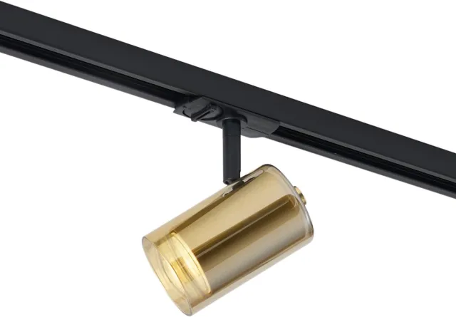 QAZQA lloyd - Moderne Spot railsysteem verlichting, railverlichting geschikt voor led - 1 lichts - Ø 6.5 cm - Goud/messing - Woonkamer | Slaapkamer | Keuken Goud/messing - 1 lichts