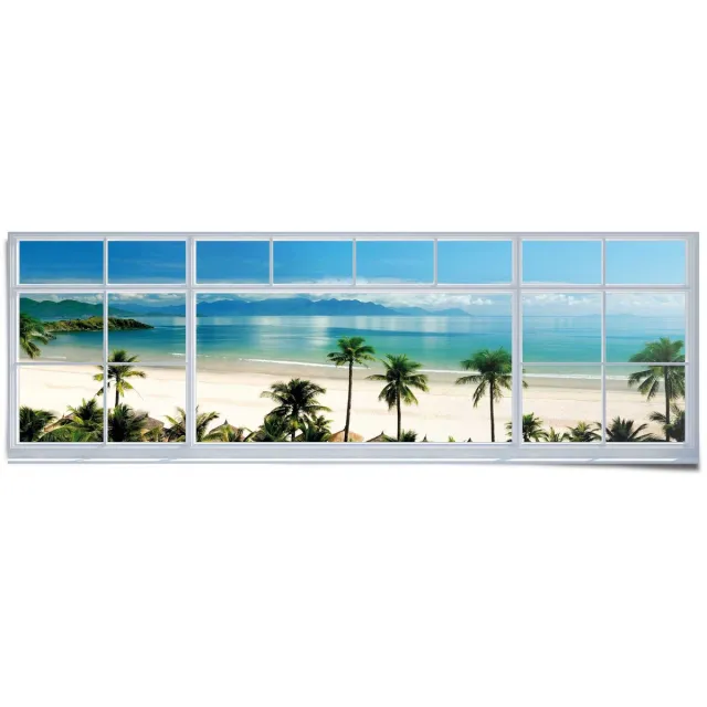 REINDERS Poster Strand uitzicht - 53 x 158 - Papier - REINDERS