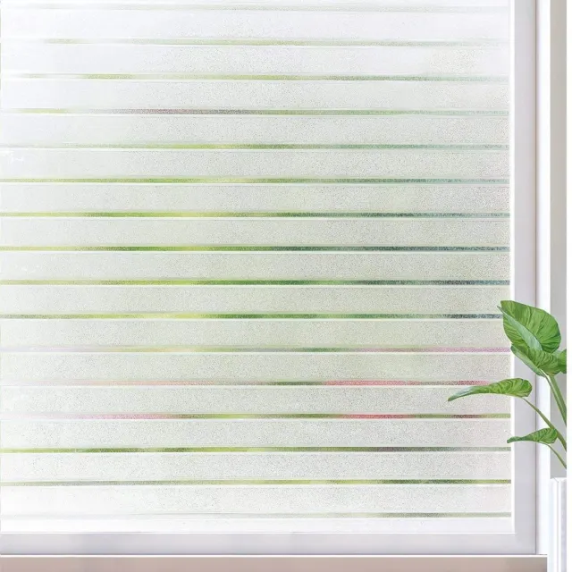 longziming 2 stuks Raamfolie Stroken – Zelfklevende Mat Glasfolie– Privacyfolie Anti-UV voor Kantoor（45×100cm） Wit
