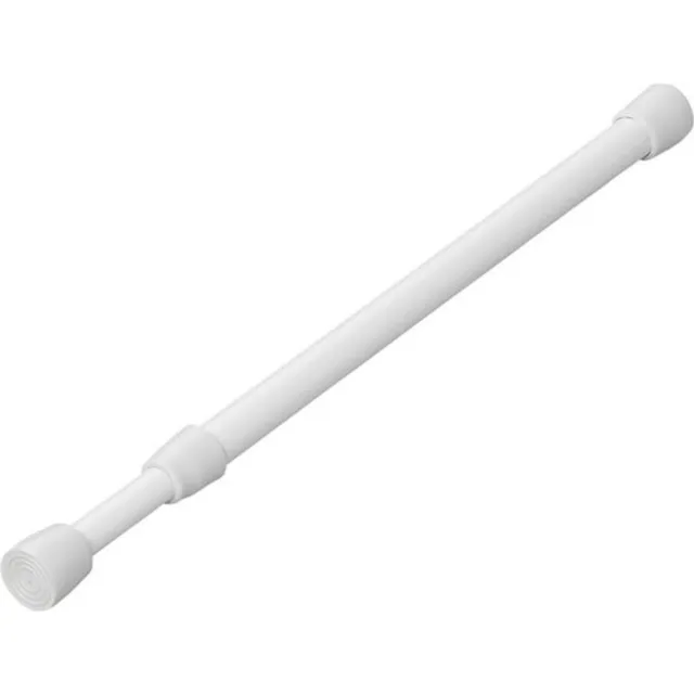 Flintry 1 stuk, diameter 1,3 cm, multifunctionele telescopische stang-ronde kop, 30-50cm, telescopische gordijnstang, douchegordijnstang wit