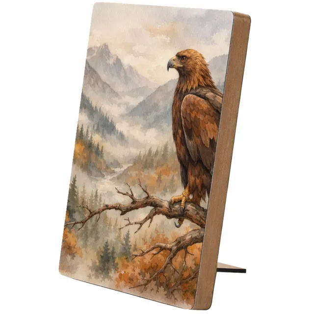 Mr Cadeautjes Glasframe/MDF 12,7 x 17,8 - design Een decoratieve seizoensscène met een herkenbaar wilddier en | cadeau Wit