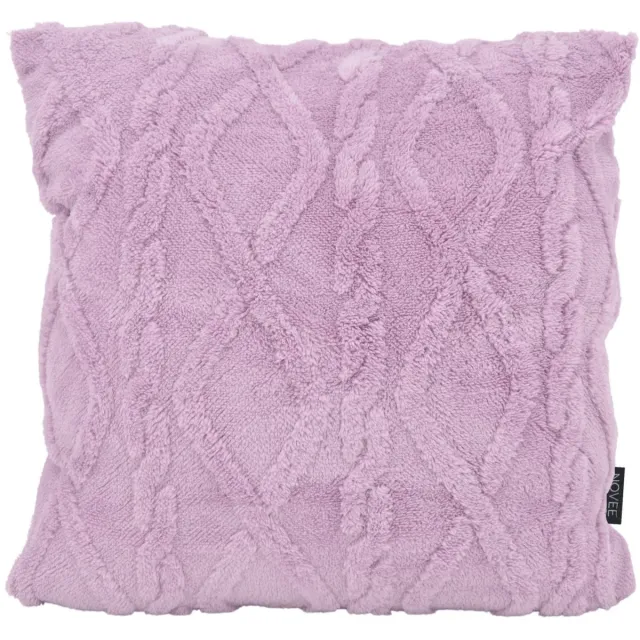 NOVÉE Furry Cross Lila Kussenhoes | 45 x 45 cm | Polyester