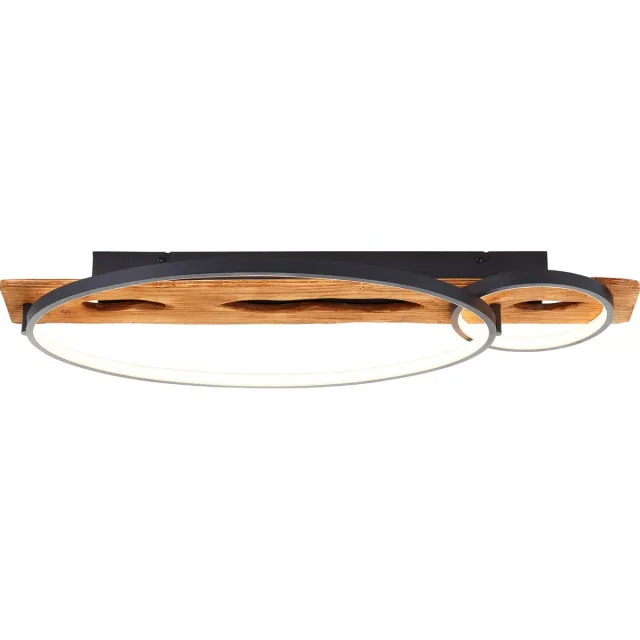 Brilliant Leuchten G99292-76 - LED - Plafondlamp Pirus - 3000K Zwart/Bruin