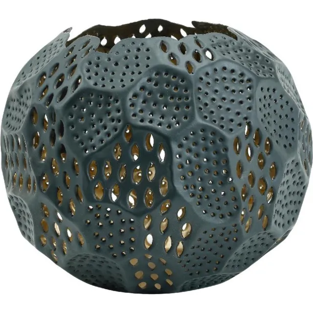 PTMD Filly Windlicht M matzwart bolvormig open model - diameter 25 cm