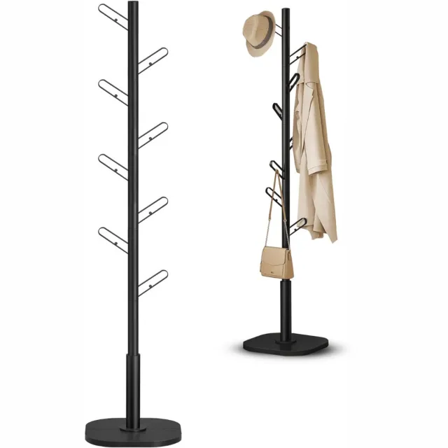 DailySupplies® Kapstok Staand - Garderoberek - Kledingrek Haken- Industrieel - Zwart