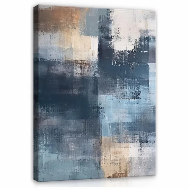 WALLARENA Canvas schilderij - 60x40 cm - moderne abstracte muurdecoratie voor slaapkamer en woonkamer multikleurig