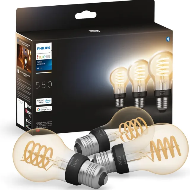Philips Hue Filament - LED lamp - E27 fitting - bevat 1 lamp - aanpasbaar wit licht - standaard lampvorm - vintage look - slimme verlichting