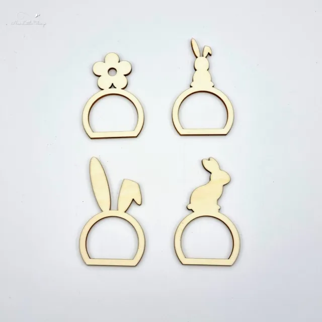 Nice Little Things [Nice Little Things] - Set van 4 Paas-Servetringen Hout