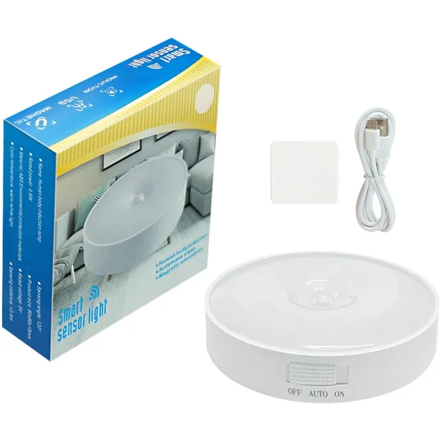 Jumalu Bewegingssensor LED Nachtlamp USB Oplaadbaar – Draadloos Nachtlampje voor Keuken, Trap, Gang en Kast – Warm wit