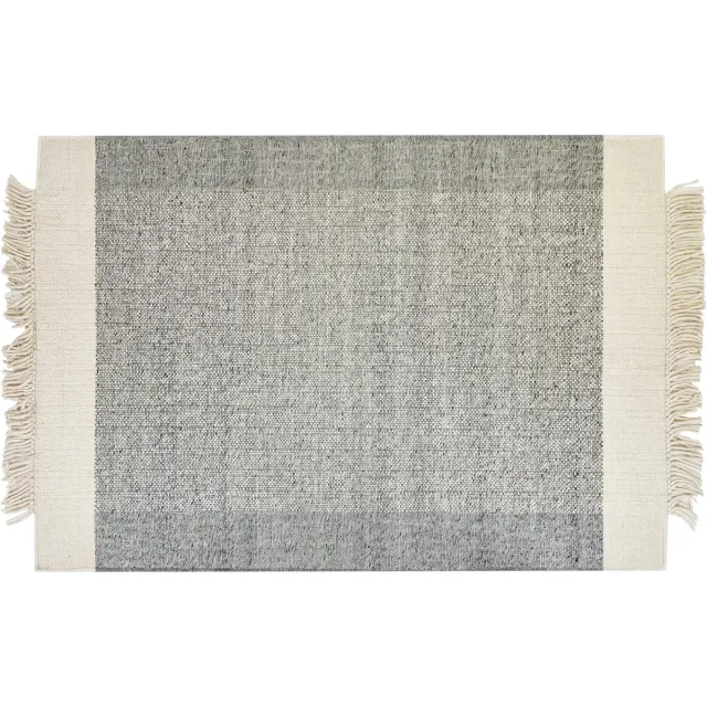 Beliani TATLISU - Modern vloerkleed - Gebroken wit - 160 x 230 cm - Wol Grijs