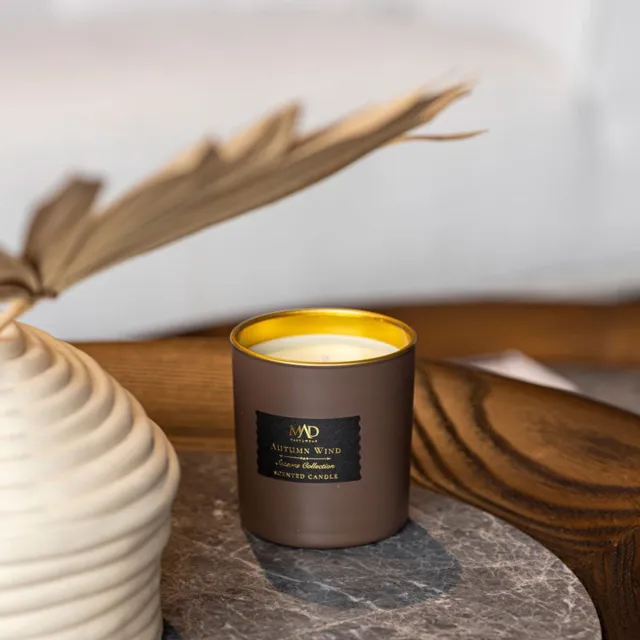 MAD PARFUMEUR Autumn Wind Geurkaars 200 Gram - Geurkaarsen – Warme & Kruidige Herfstgeur Bruin