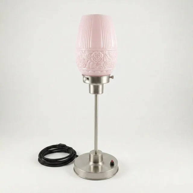 Coloured by Art Slanke Tafellamp Flower Yard Blush 20's Matnikkel - Art Deco Trade Zachtroze