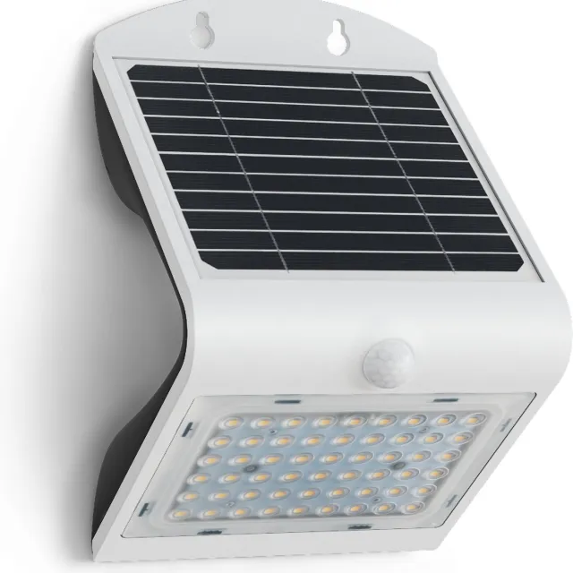 Calex Solar LED Wandlamp met Bewegingssensor - Wit - 4W - 500 Lumen - IP65