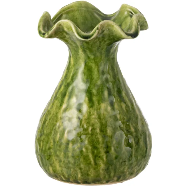 J-Line vaas Ronny Onregelmatig - keramiek - groen - small