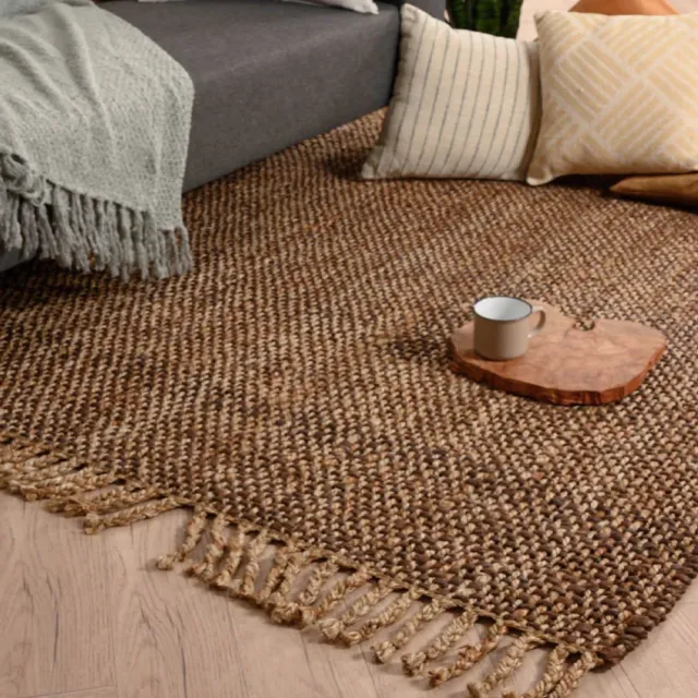 Folkways Jute vloerkleed - Chunky bruin/naturel 200x290