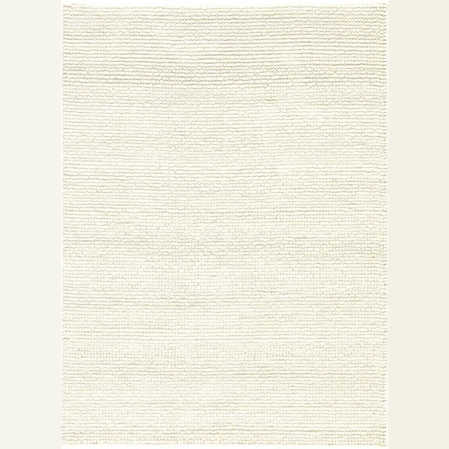 Lino Arte Ivory Vloerkleed 200x300cm – Handgeweven Tapijt van 100% Vervilte Wol – Hoogwaardig Vloerkleed voor o.a. Woonkamer, Eetkamer, Slaapkamer en Hal
