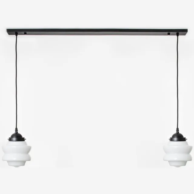 Coloured by Art 2 x Small Top lampen aan plafondbalk Moonlight - Art Deco Trade Wit